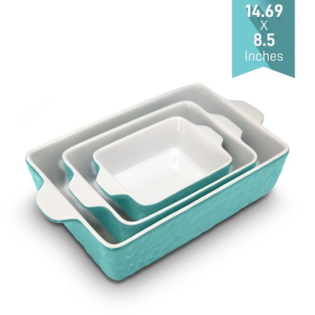 Nutrichef Ceramic Bakeware 3Pc Set NCCREX3